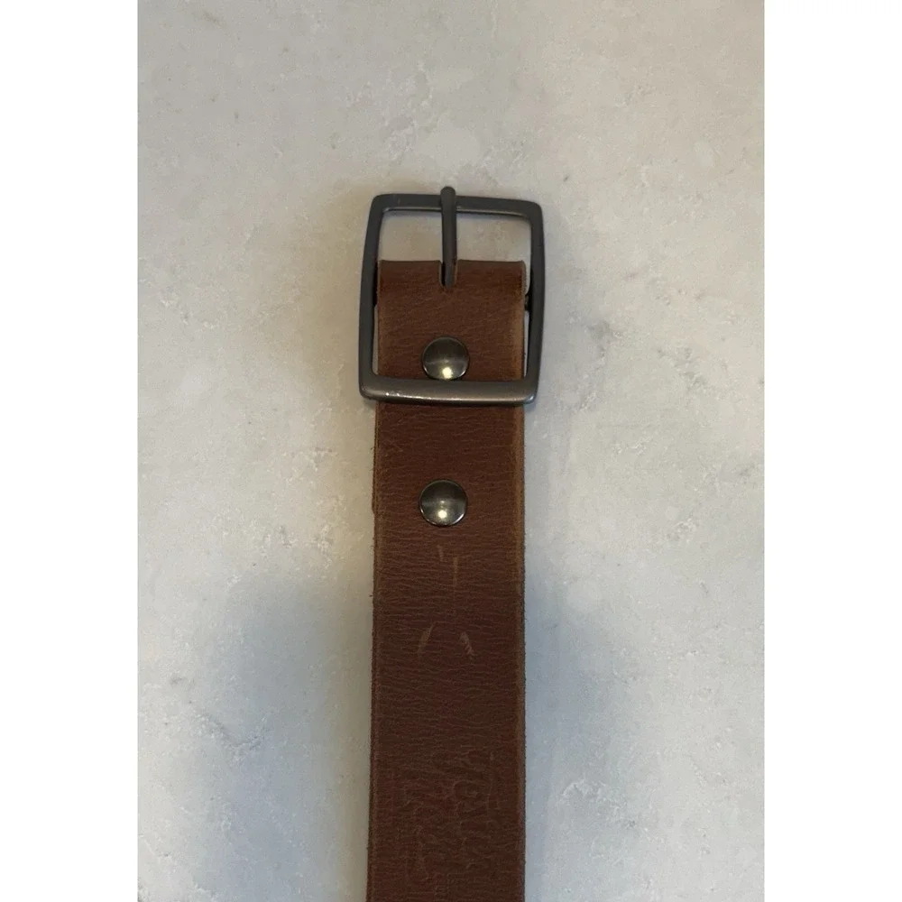 Foster Weld Men's Brown‎ Leather Belt 2X Pant Size 38 With Buckle 1.5